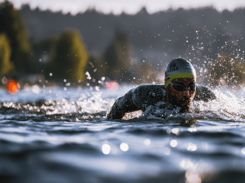C26 swimmers competing in an open water race